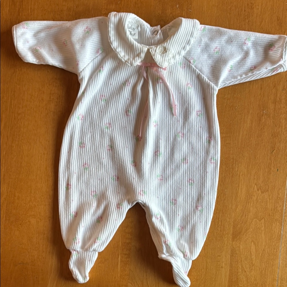 Baby Dior White and Pink Baby One Piece